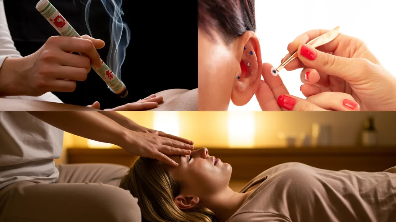 Tratamento integrando auriculoterapia, moxa e Barras de Access